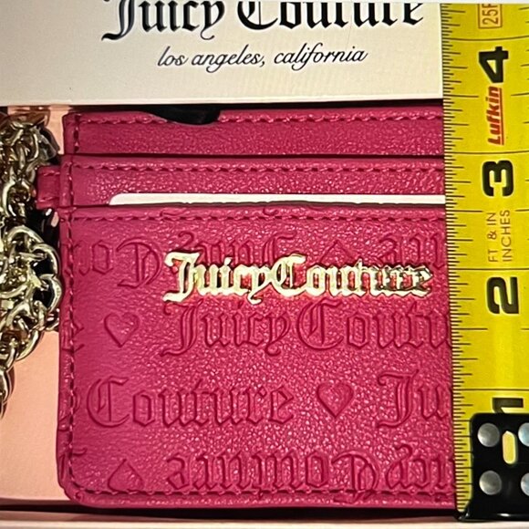 Juicy Couture "Love Actually" Wristlet Wallet, Key Chain Fob & Scarf 4.5 x 3.5 - Picture 10 of 10